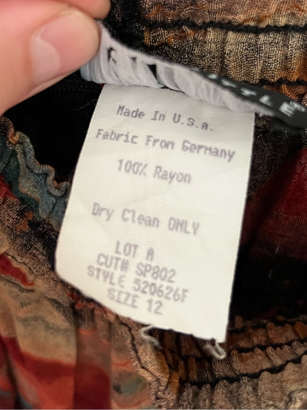 12 Carole Little Rayon Tiered Patterned Skirt - Picture 4 of 5